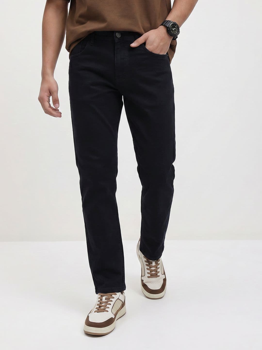 The Roadster Life Co. Men Straight Fit Stretchable Jeans