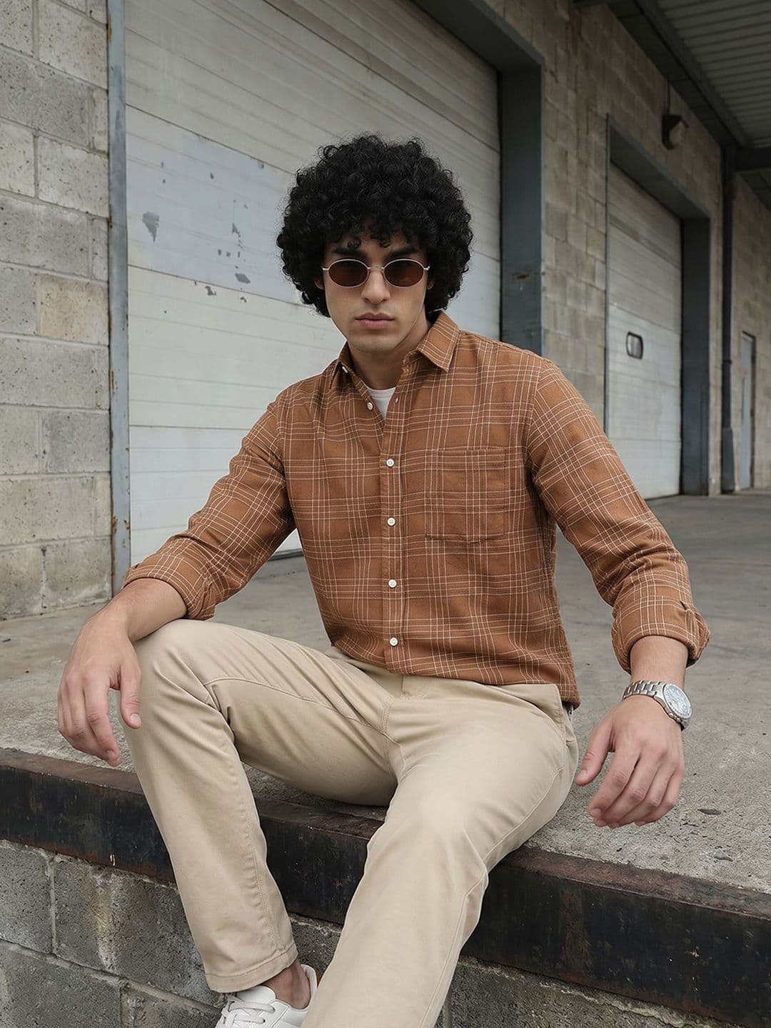 The Roadster Life Co. Checked Pure Cotton Casual Shirt - view 1