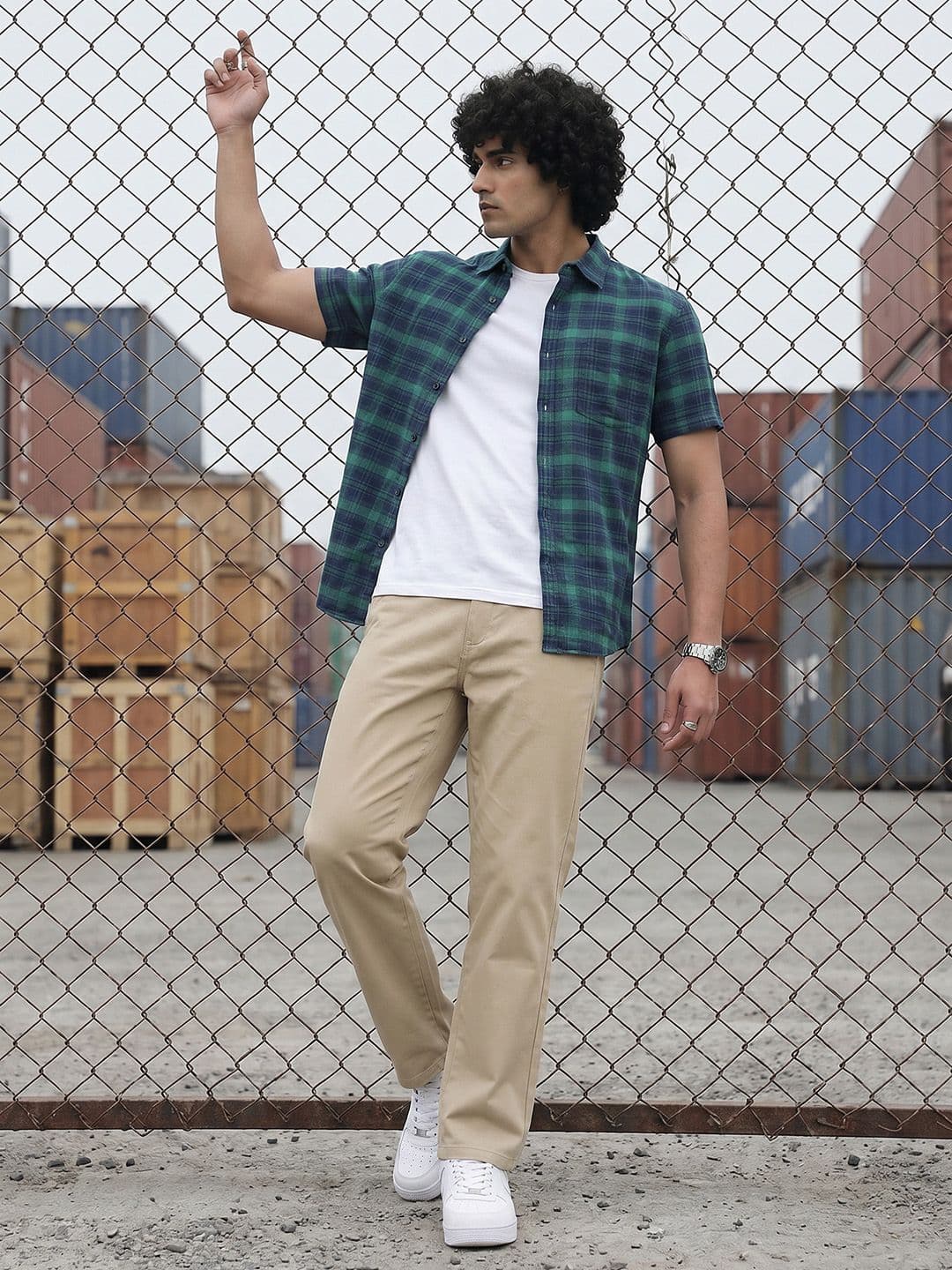 The Roadster Life Co. Checked Pure Cotton Casual Shirt - view 1