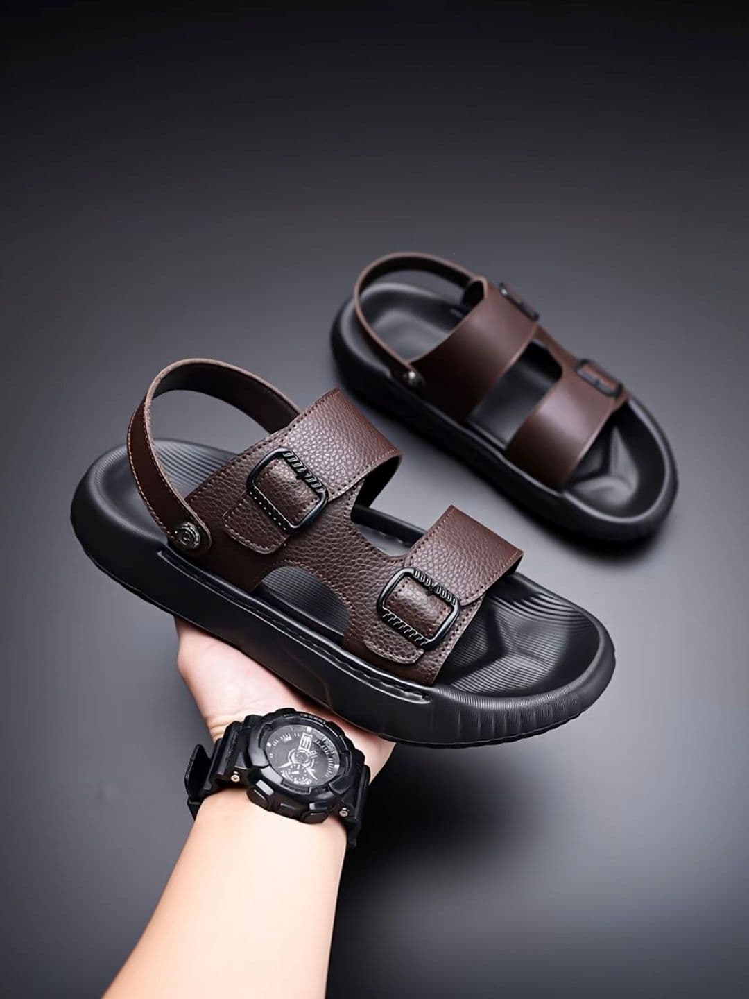 Robbie Jones Men PU Comfort Sandals - view 1