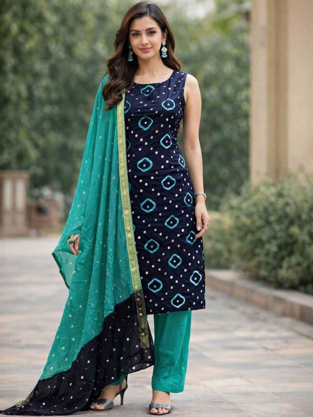 SHREYAM Printed Pure Cotton Unstitched Dress Material - view 1