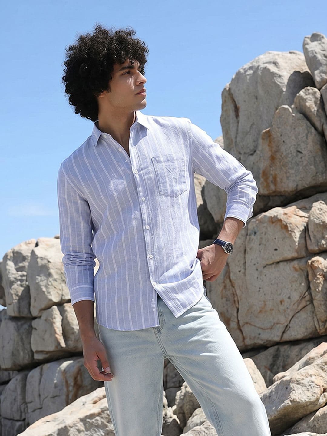 The Roadster Life Co. Striped Casual Shirt - view 1