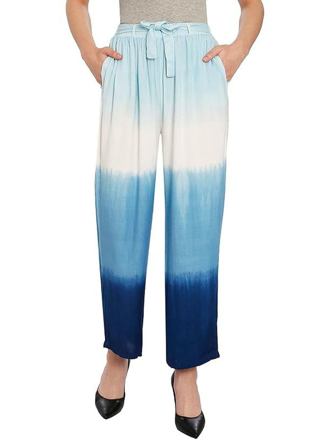 TNQ Women Tie and Dye Printed Palazzos - view 1