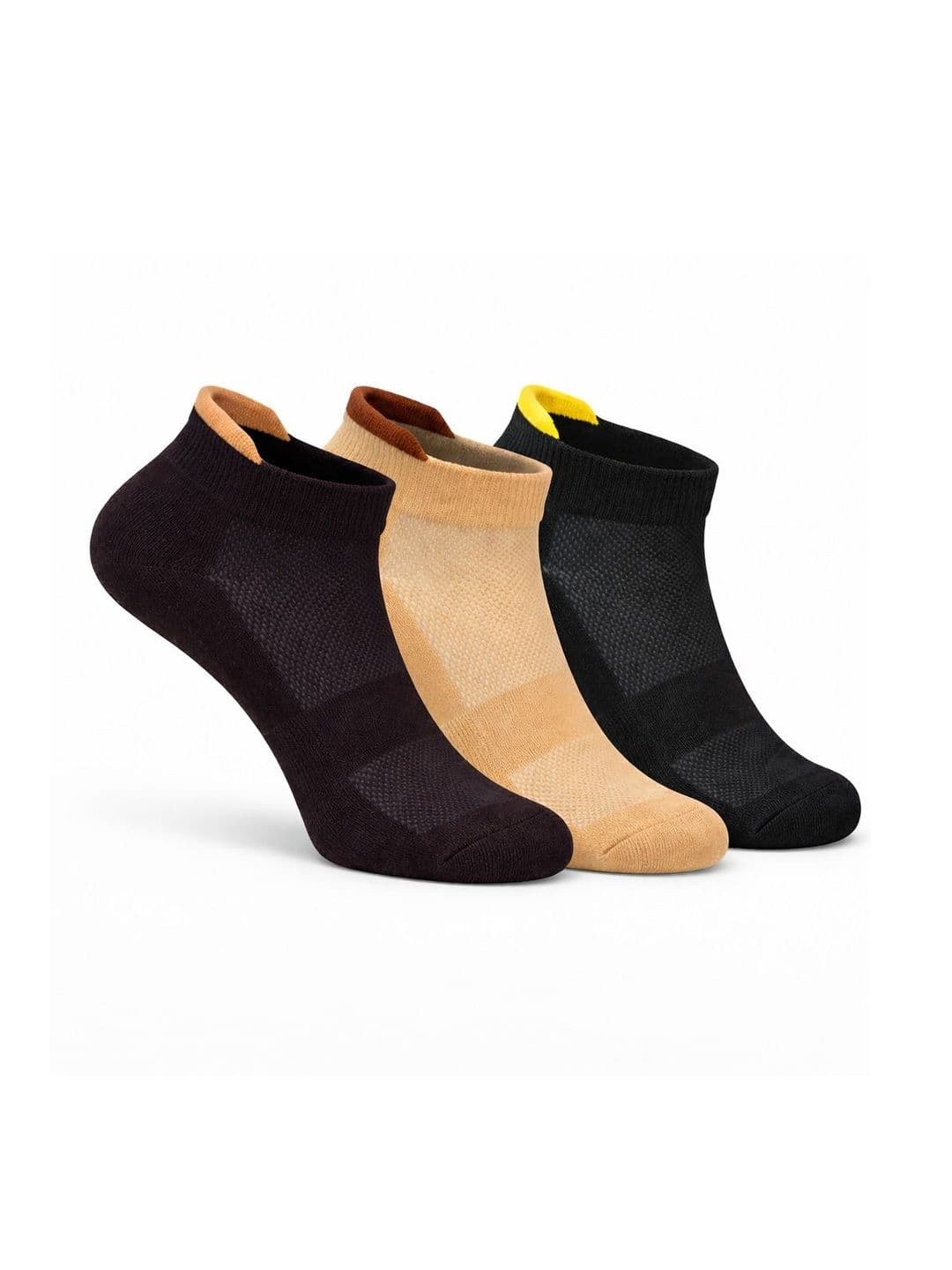 USOXO Unisex Pack of 3 Colourblocked Ankle Length Socks - view 1