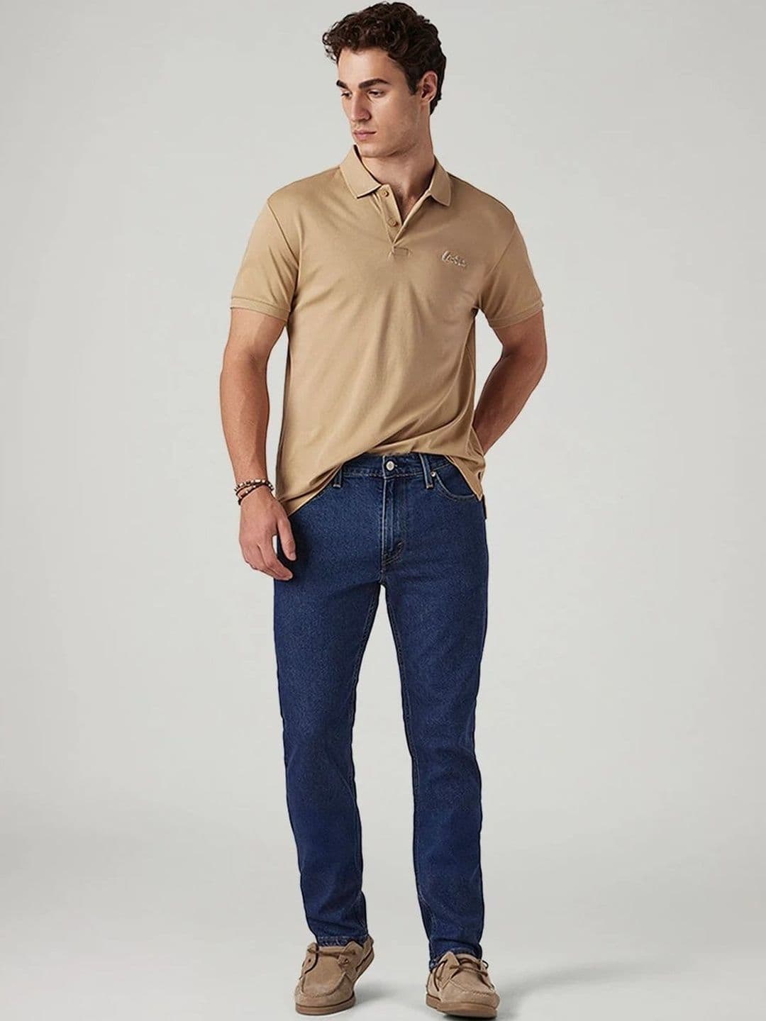 Levis Men Classic Slim Fit Mid-Rise Stretchable Jeans - view 1