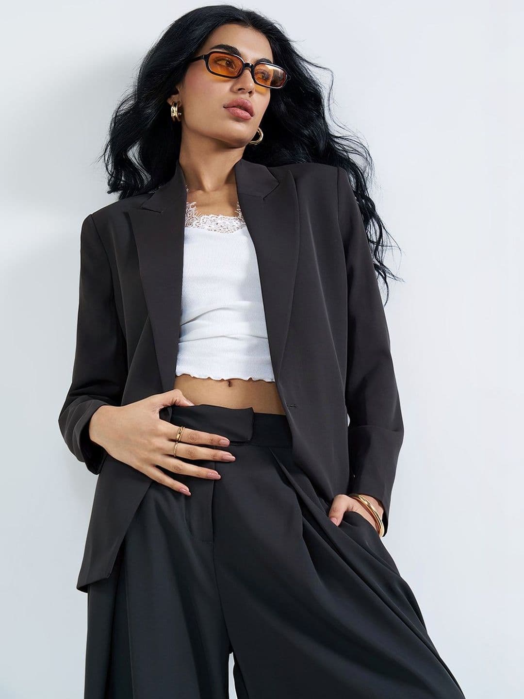 Honey by Pantaloons Notched Lapel Single-Breasted Blazers - view 1