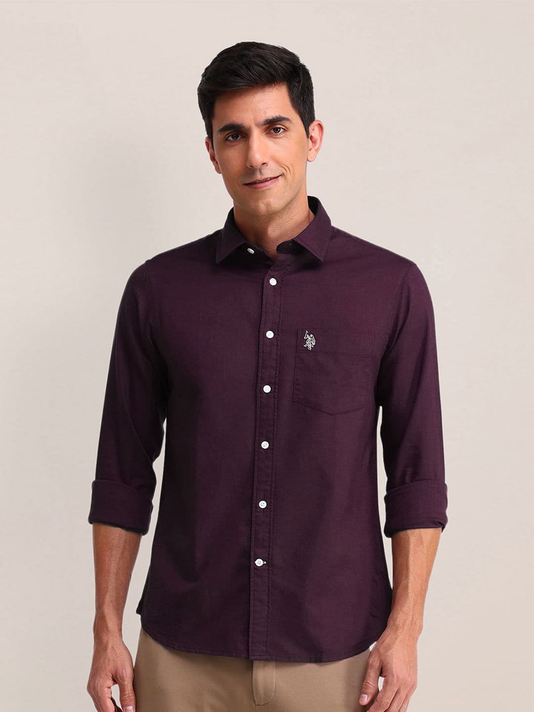 U.S. Polo Assn. Tailored Fit Pure Cotton Casual Shirt