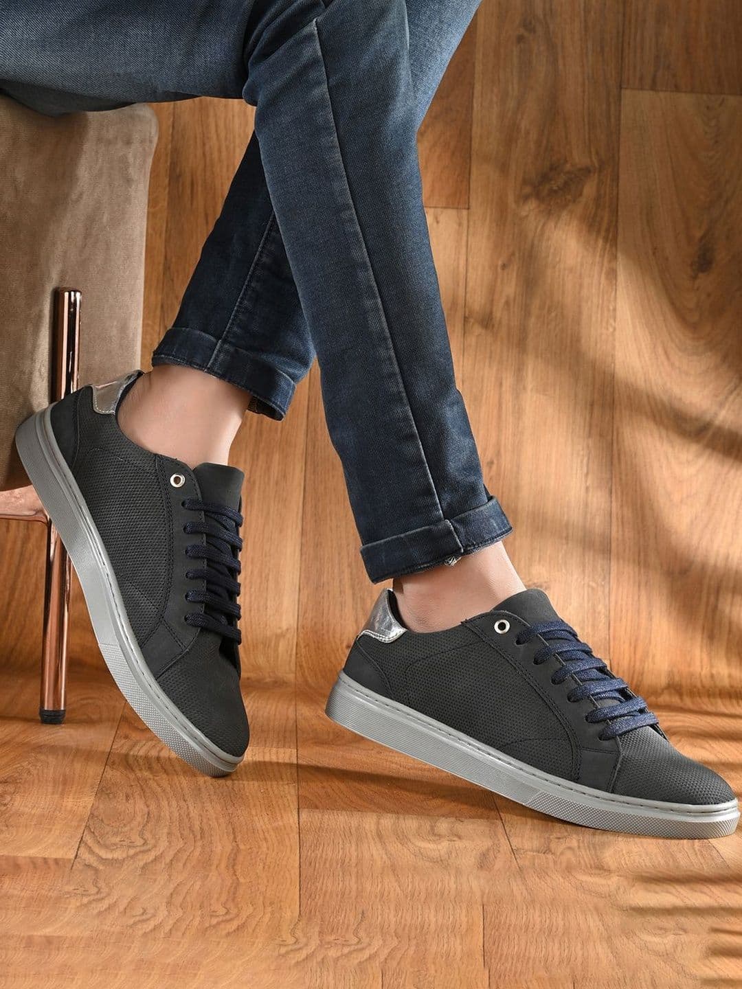 The Roadster Lifestyle Co Men Round Toe Sneakers Casual Shoes