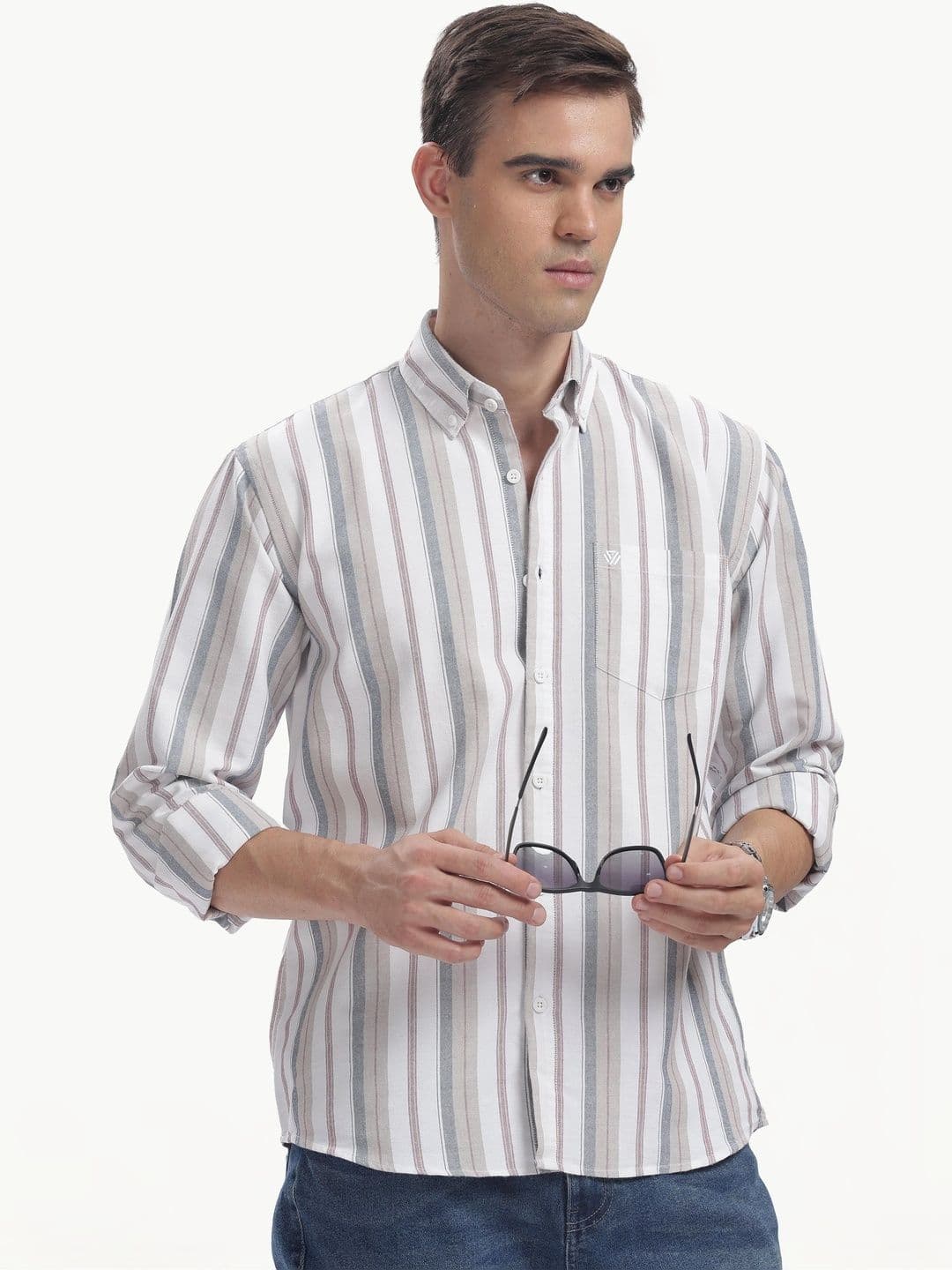 BLUE SQUAD Men Regular Fit Striped Casual Shirt - view 1