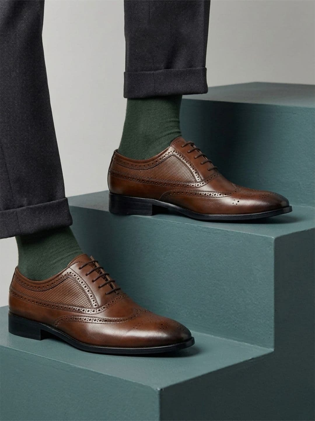 Cliff Fjord Men Gambino Perforated Formal Brogues - view 1