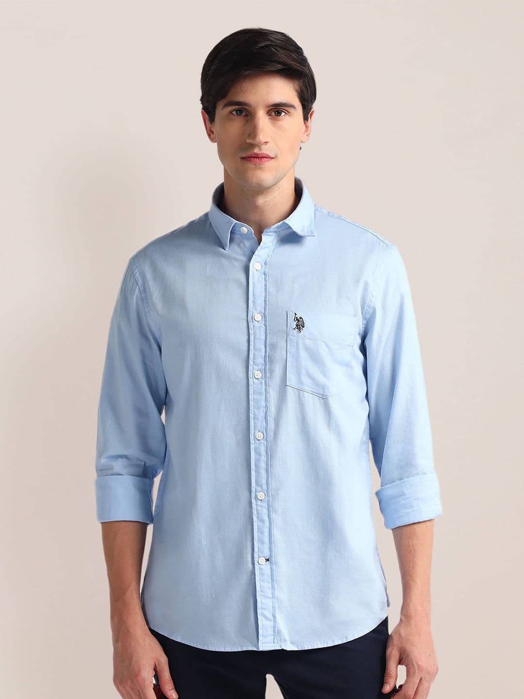 U.S. Polo Assn. Pure Cotton Tailored Fit Opaque Casual Shirt - view 1