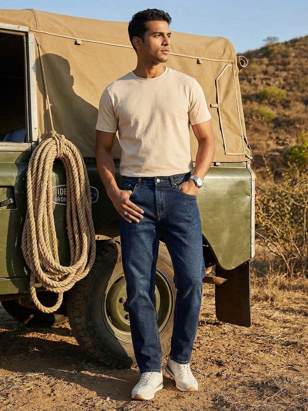 The Roadster Life Co. Men Straight Fit Mid-Rise Light Fade Jeans - view 1