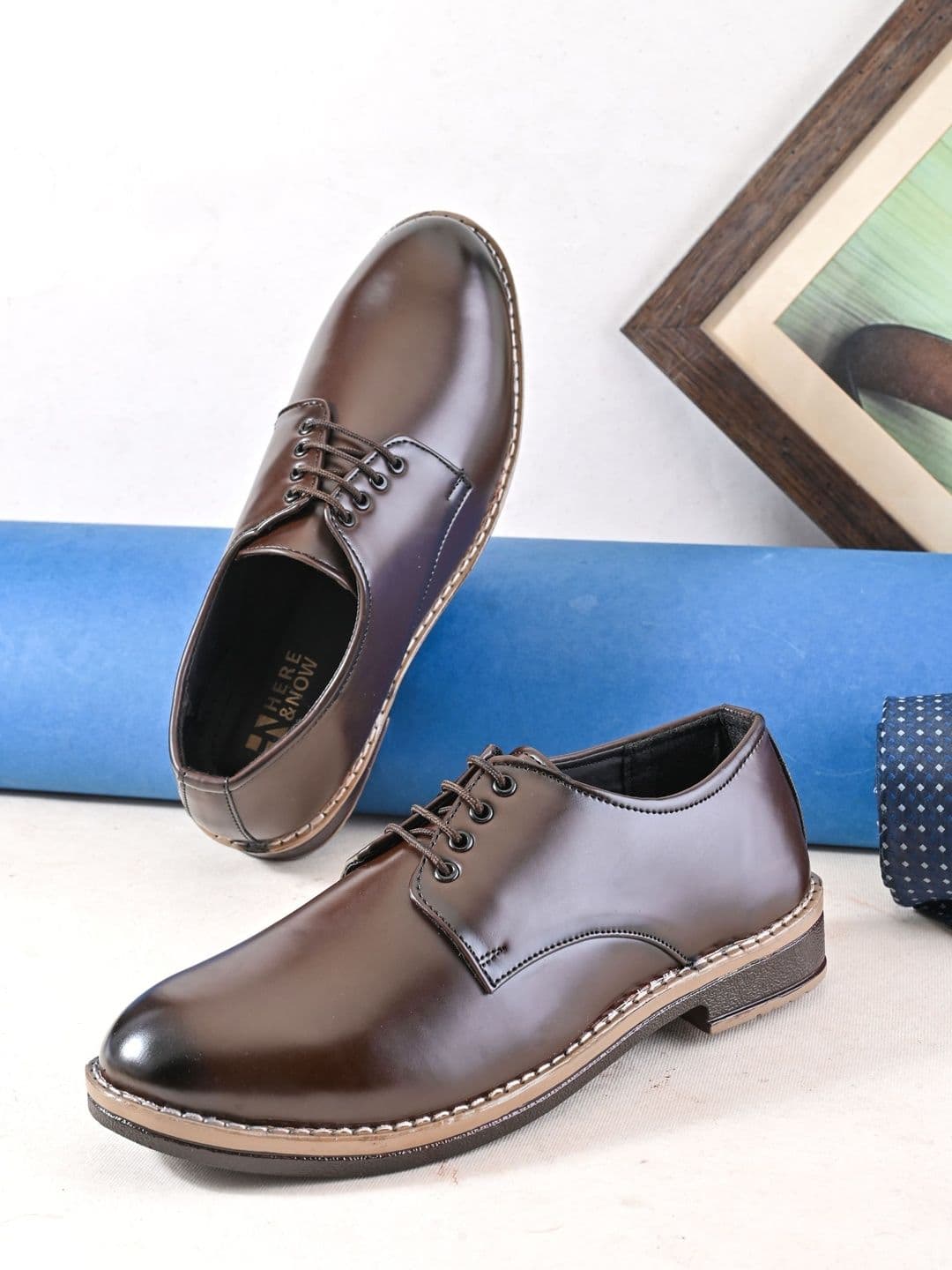 HERE&NOW Men Round Toe Lace-Ups Formal Derbys - view 1