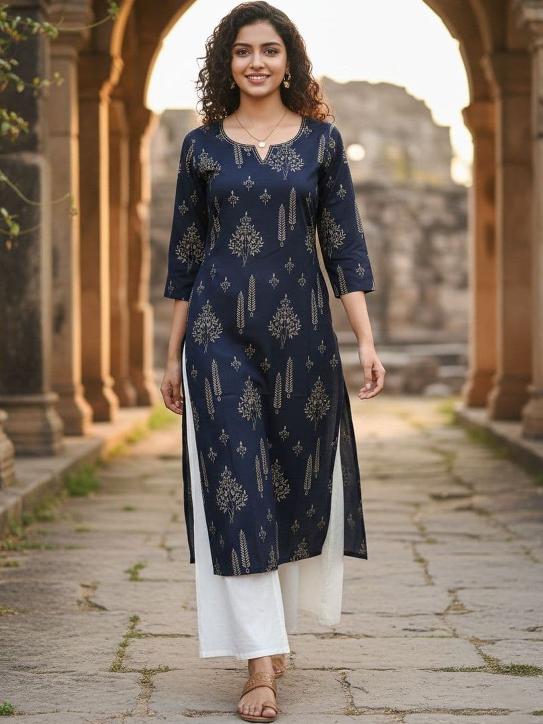 Aaradhya Fashion Women Ethnic Motifs Printed Indie Prints Kurta - view 1