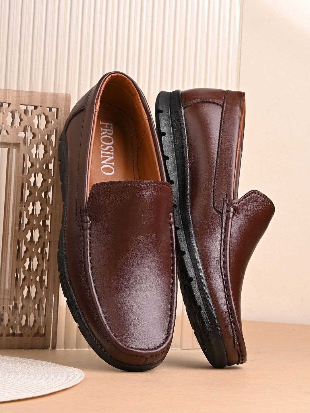 FROSINO Men Leather Round Toe Slip-On Formal Loafers - view 1