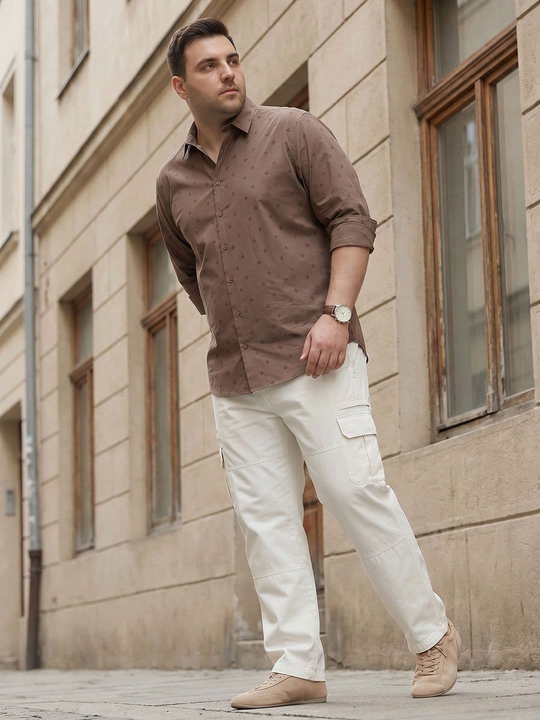 Sztori Plus Size Printed Pure Cotton Casual Shirt - view 1