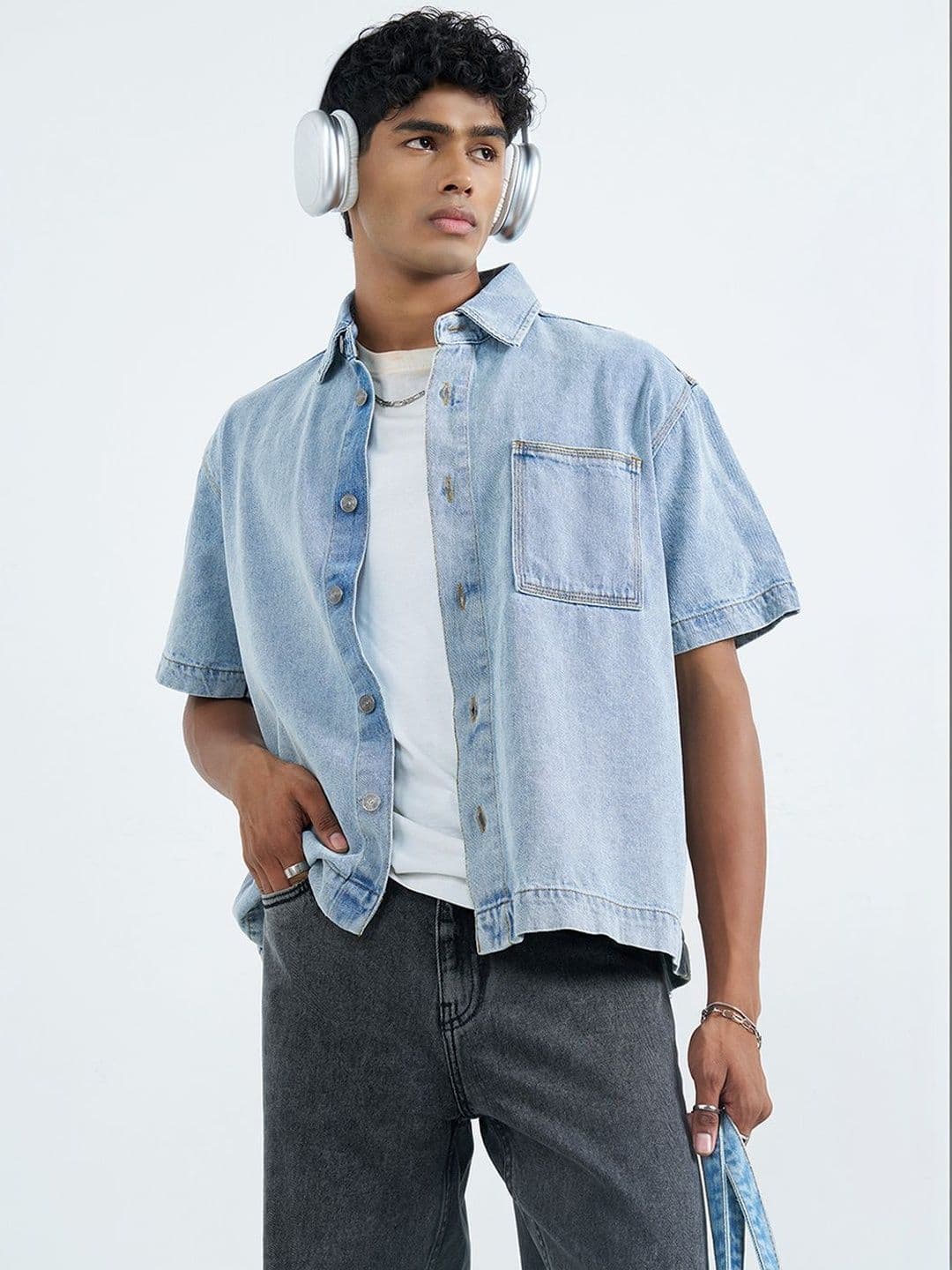 SF JEANS by Pantaloons Men Denim Jacket - view 1