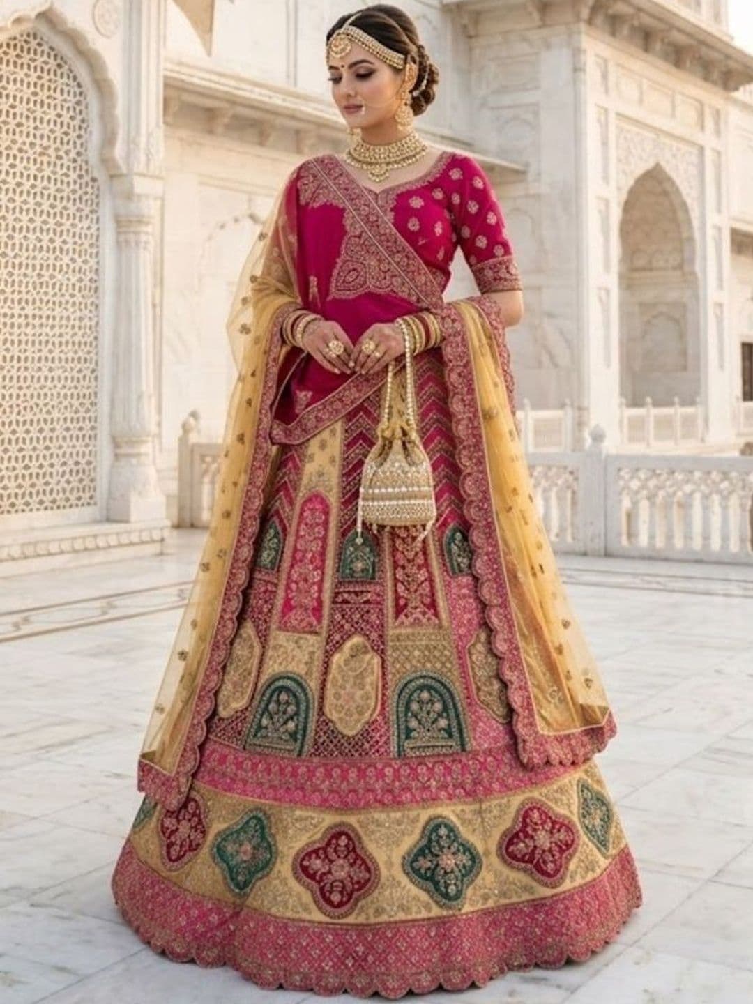 JIYANA WOMENS CHOICE Embroidered Semi-Stitched Lehenga & Unstitched Blouse & Dupatta - view 1