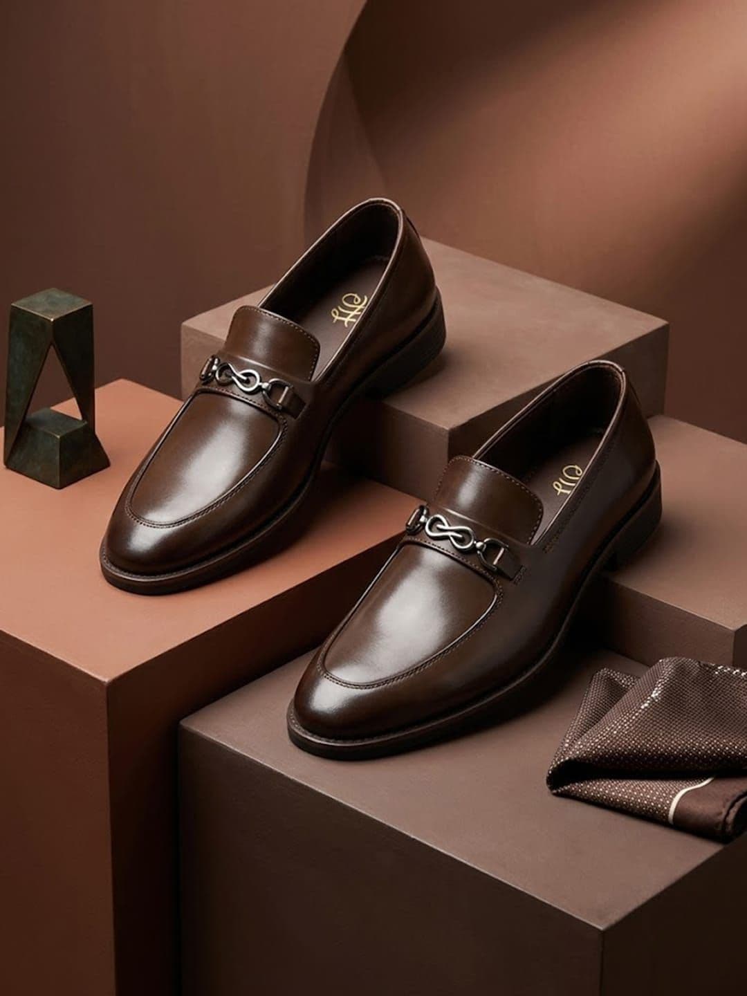 House of Pataudi Men Round Toe Slip-On Loafers Formal Shoes - view 1