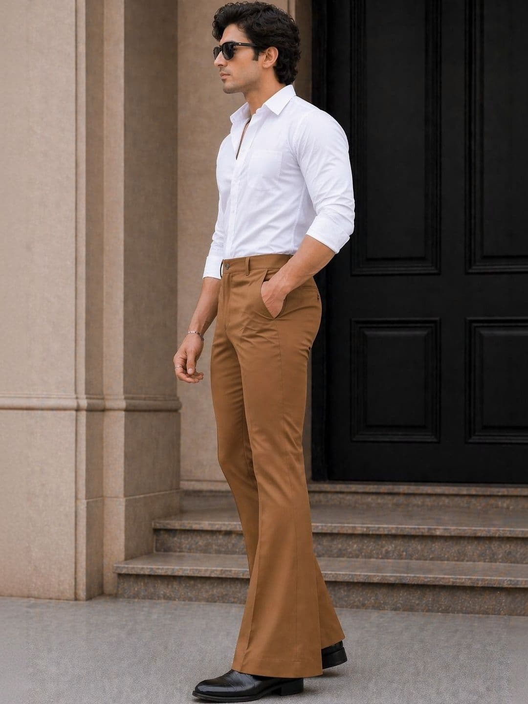 GHABA CREATION Men Bootcut Trousers - view 1