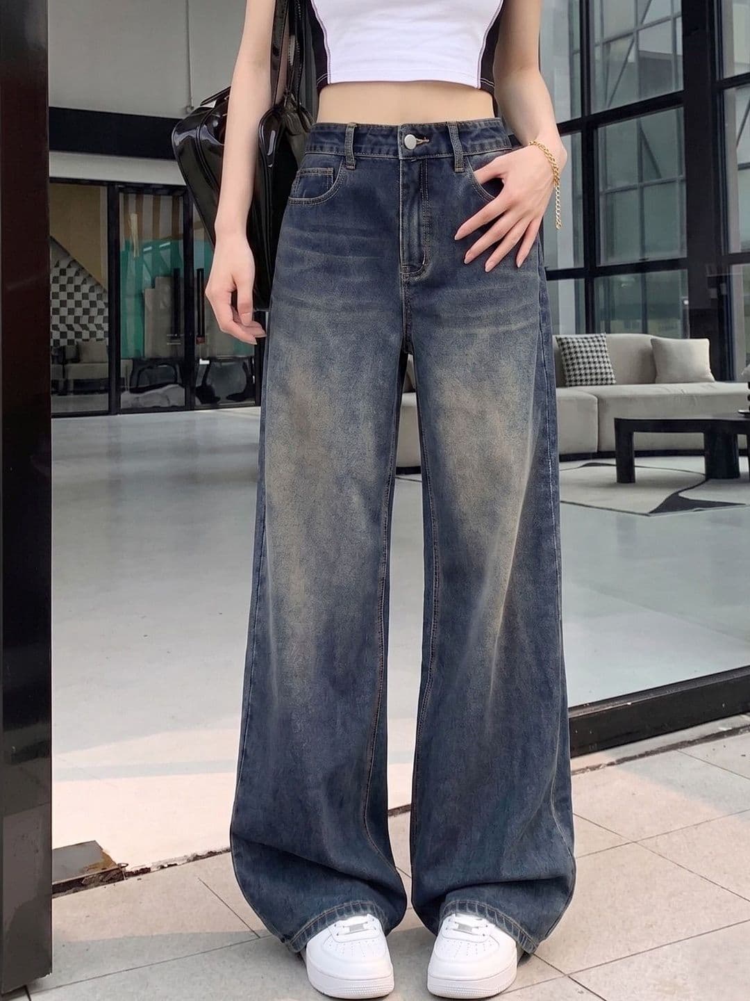 zayla Women Jean Flared High-Rise Heavy Fade Jeans - view 1