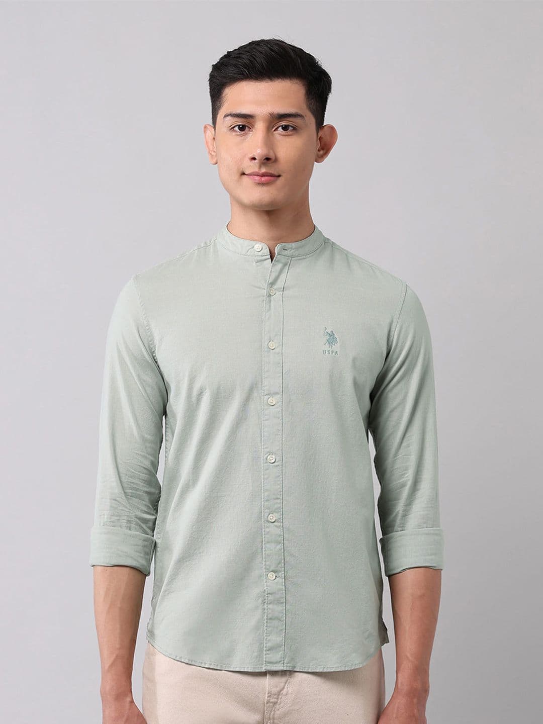 U.S. Polo Assn. Denim Co. Pure Cotton Slim Fit Casual Shirt - view 1
