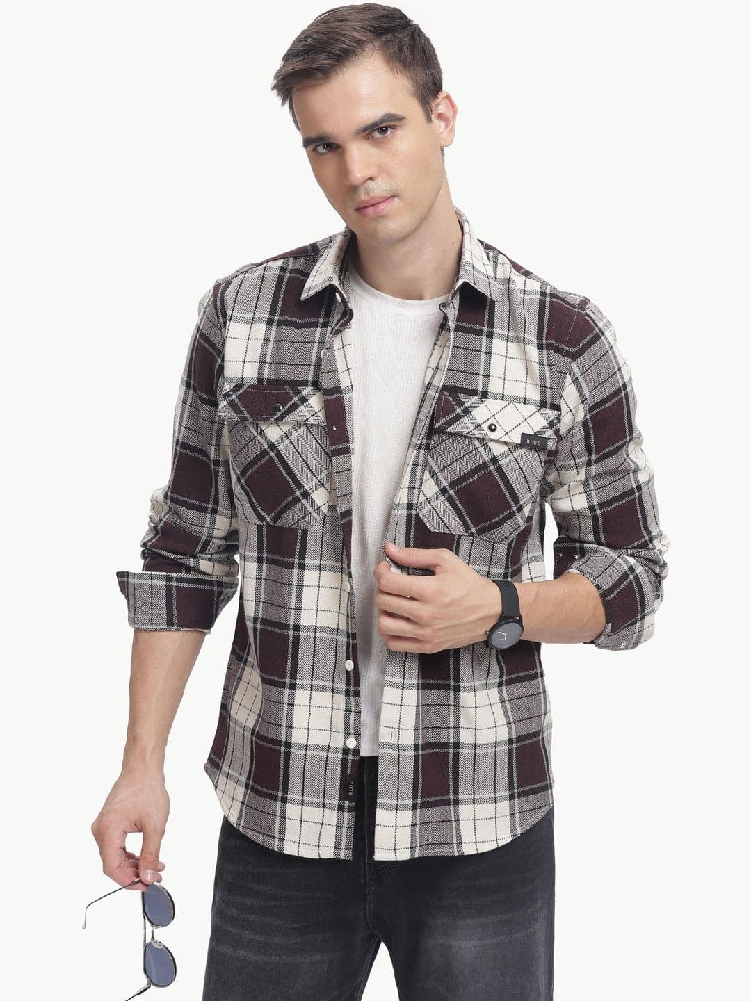 BLUE SQUAD Men Regular Fit Tartan Checks Casual Shirt - view 1
