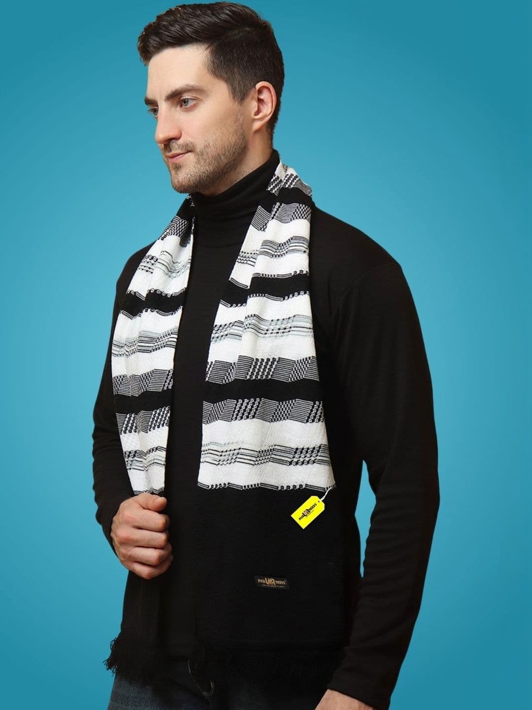 Pick Ur Needs Men Striped Merino Wool Mufflers - view 1