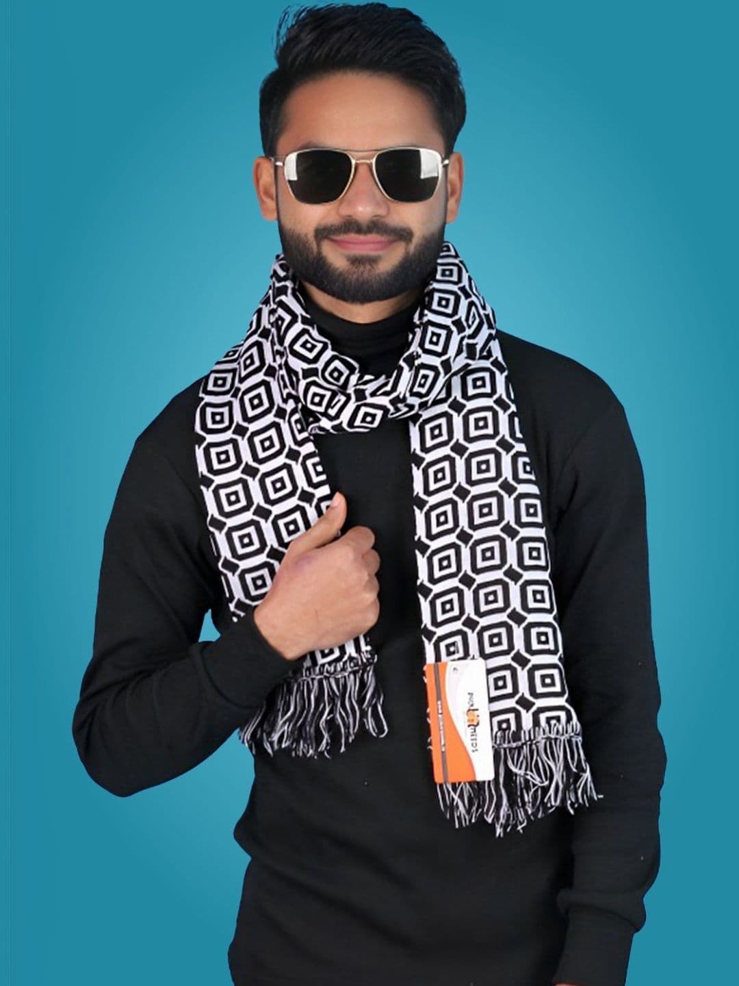 Pick Ur Needs Men Patterned Merino Wool Mufflers - view 1