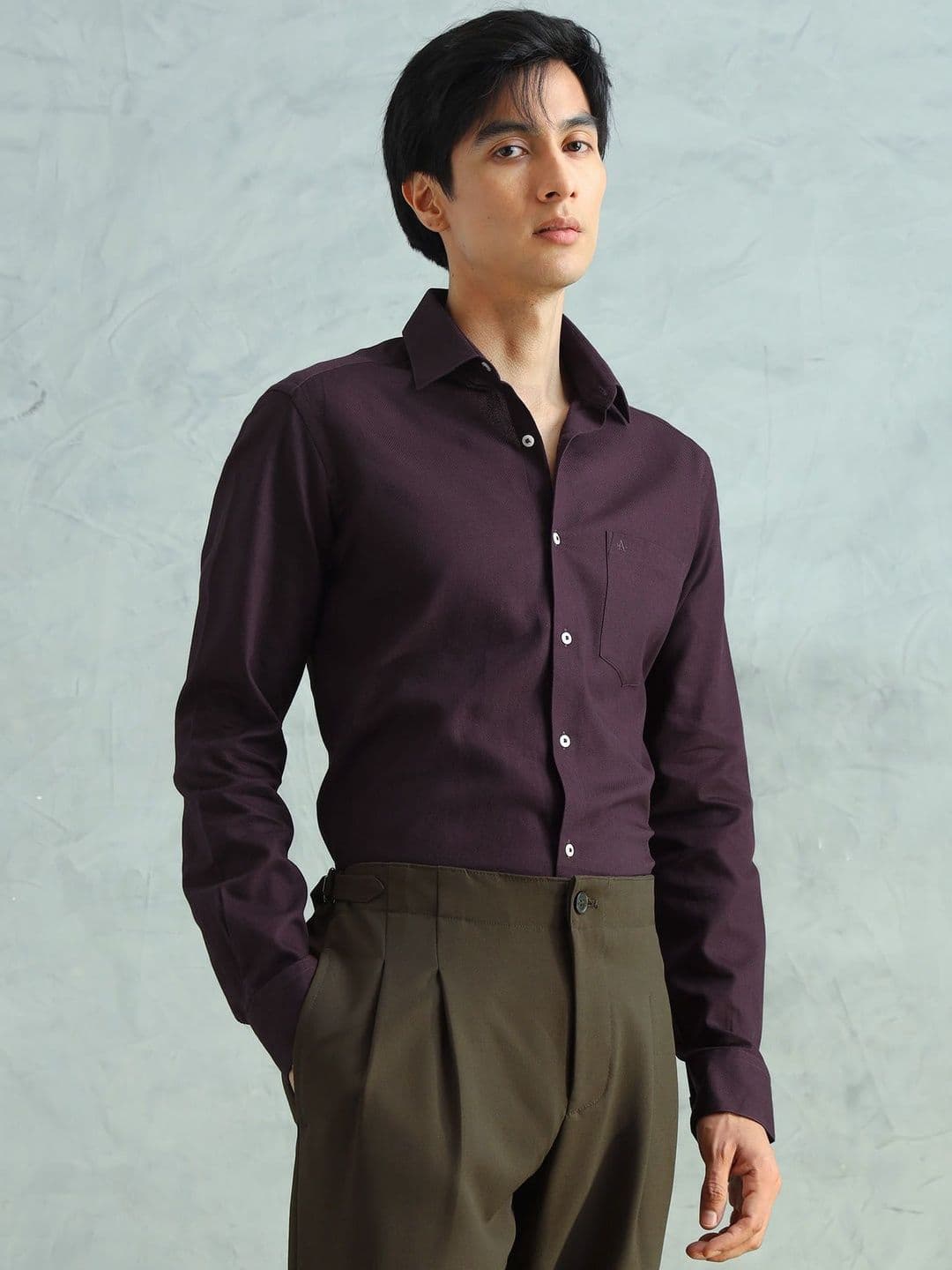 Arrow Manhattan Slim Fit Textured Pure Cotton Casual Shirt - view 1