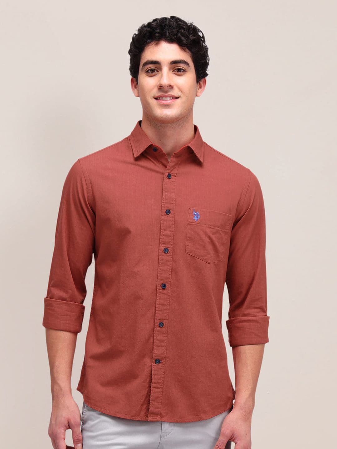 U.S. Polo Assn. Pure Cotton Tailored Fit Casual Shirt - view 1