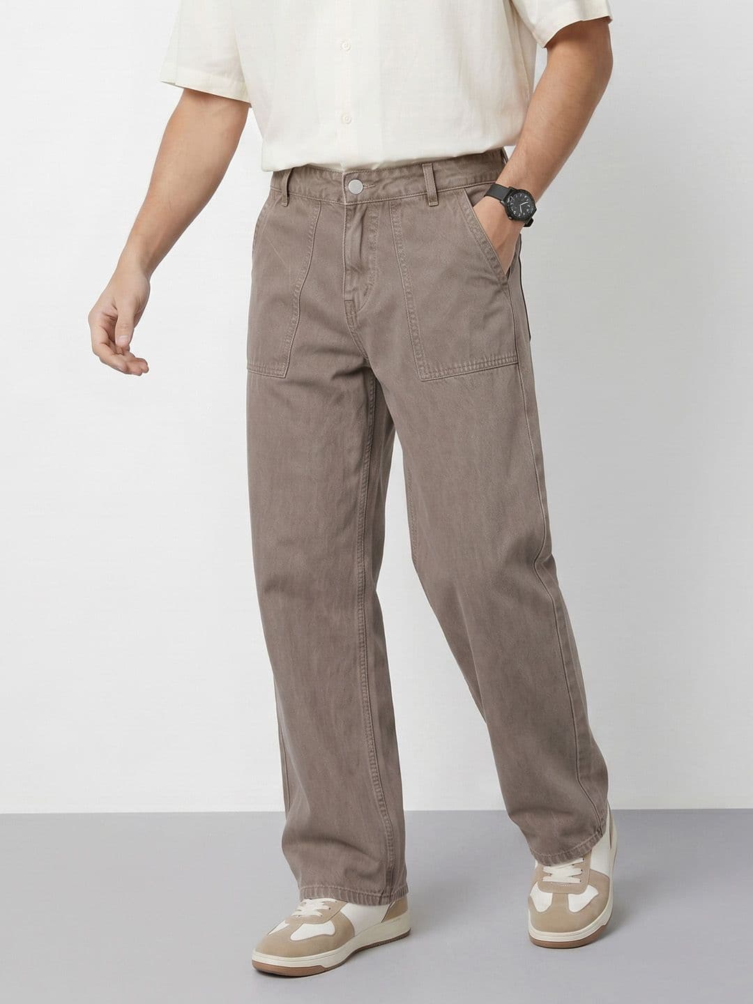Mast & Harbour Men Relaxed Fit Pure Cotton Jeans - view 1