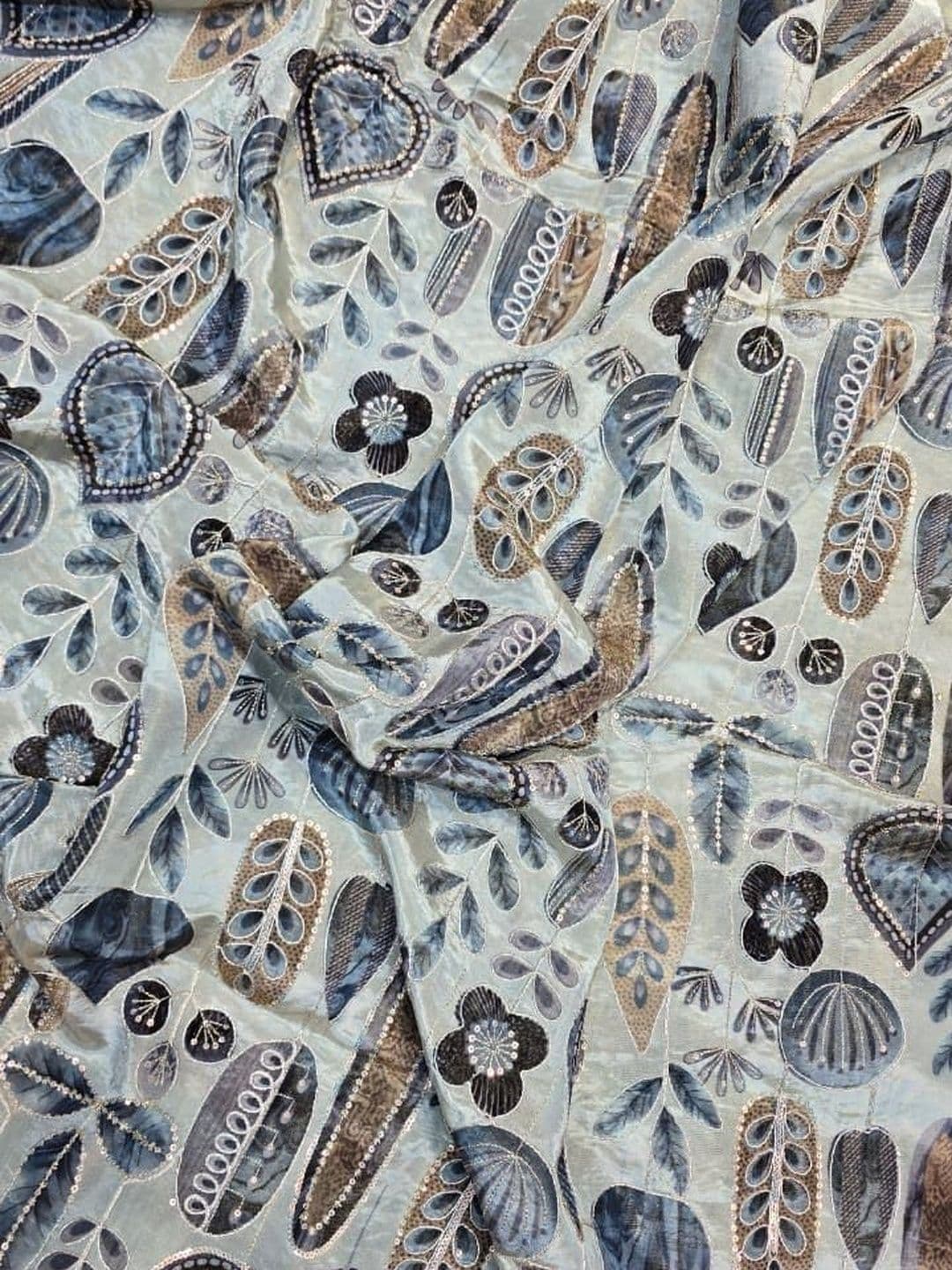 PRASAD POSITION PRINTS Embroidered Viscose Rayon Unstitched Dress Material - view 1
