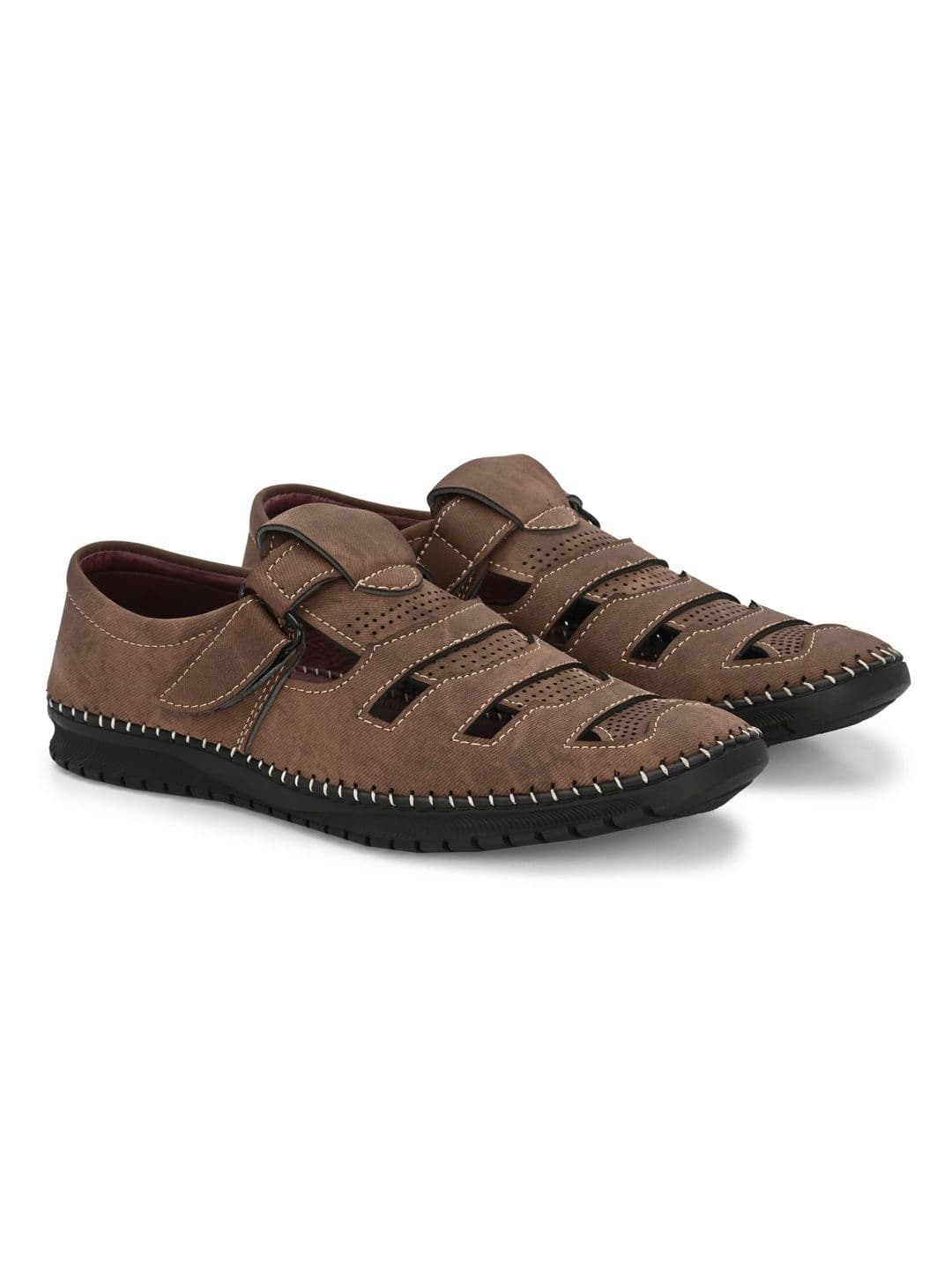 Azzaro Black Men Fisherman Sandals - view 1