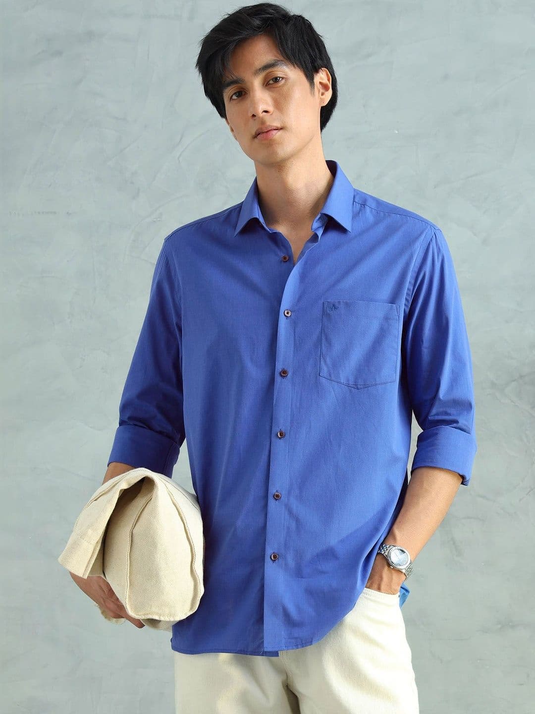 Arrow New York Manhattan Slim Fit Pure Cotton Casual Shirt - view 1