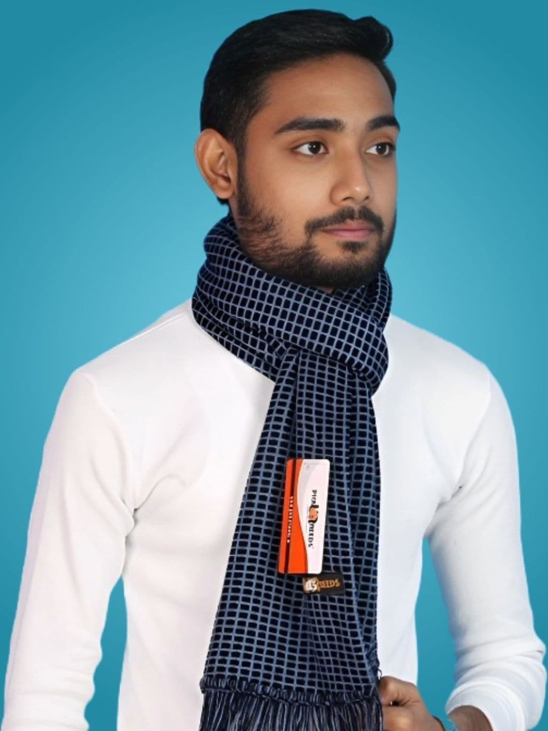 Pick Ur Needs Men Checked Merino Wool Mufflers - view 1