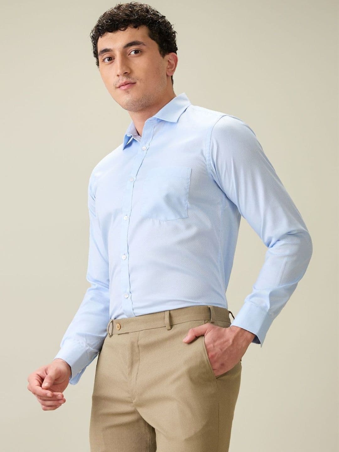 Park Avenue Textured Slim Fit Formal Shirt