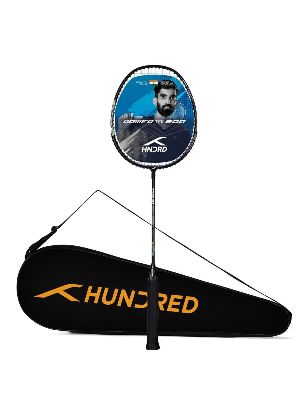 Hundred Powertek 200 Strung Badminton Racket - view 1