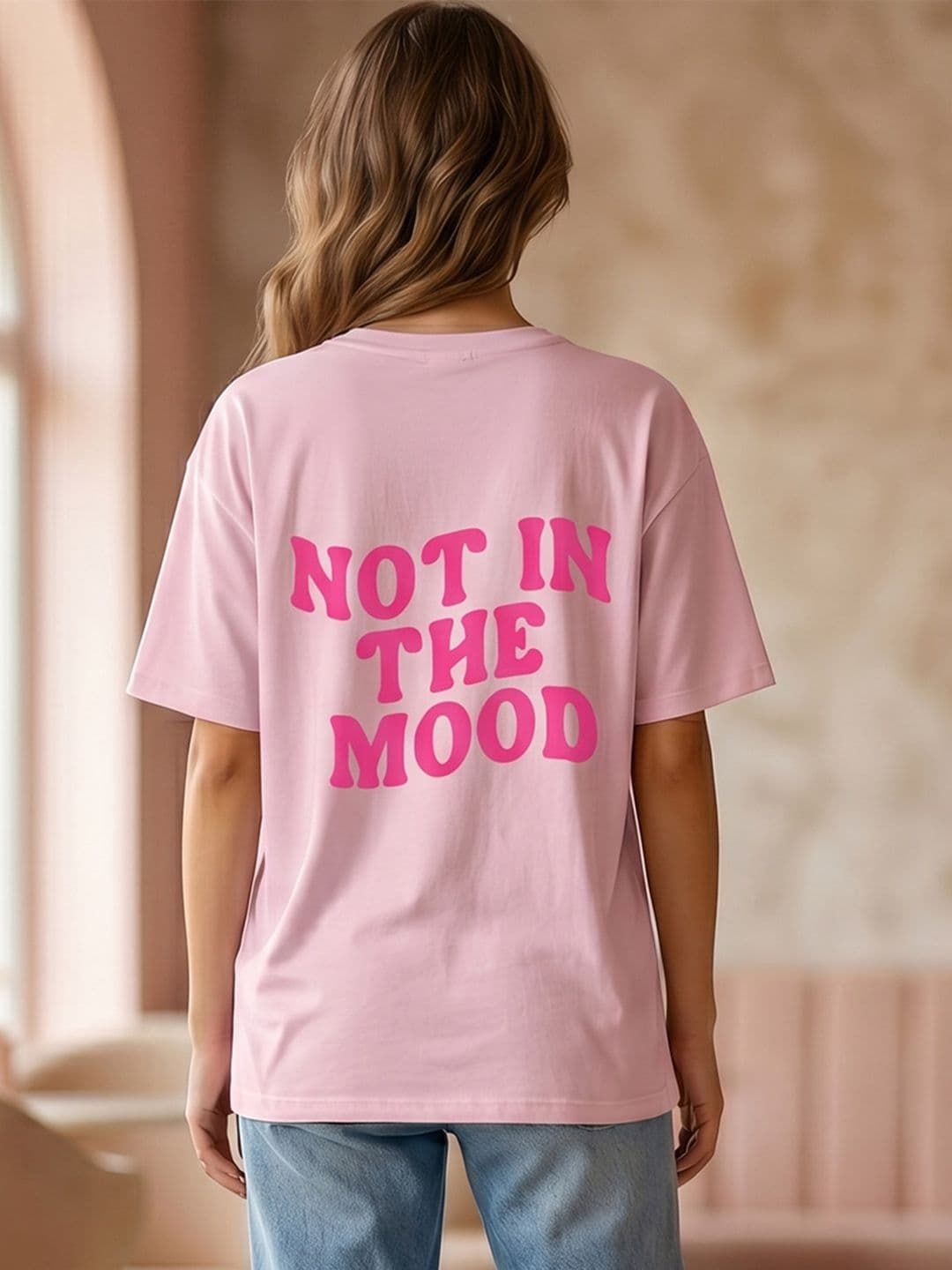 iki chic Unisex Typography Printed Round Neck Cotton T-shirt - view 1