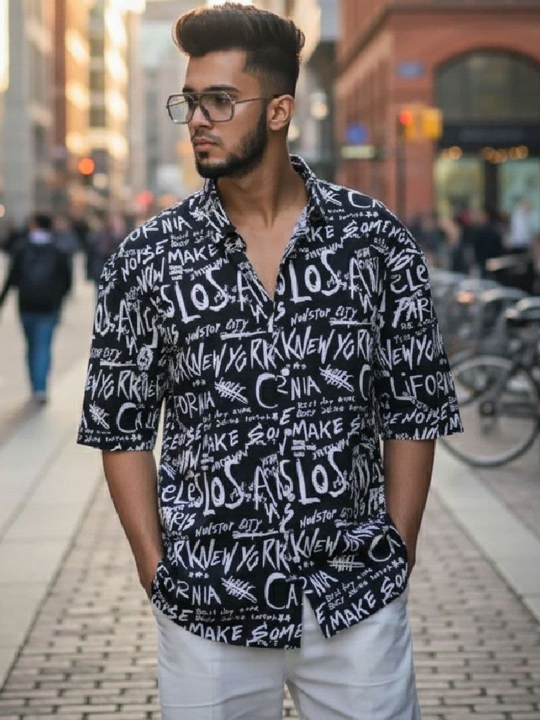 NNC-NEXT NOVA CLOTHES Men Classic Printed Casual Shirt - view 1