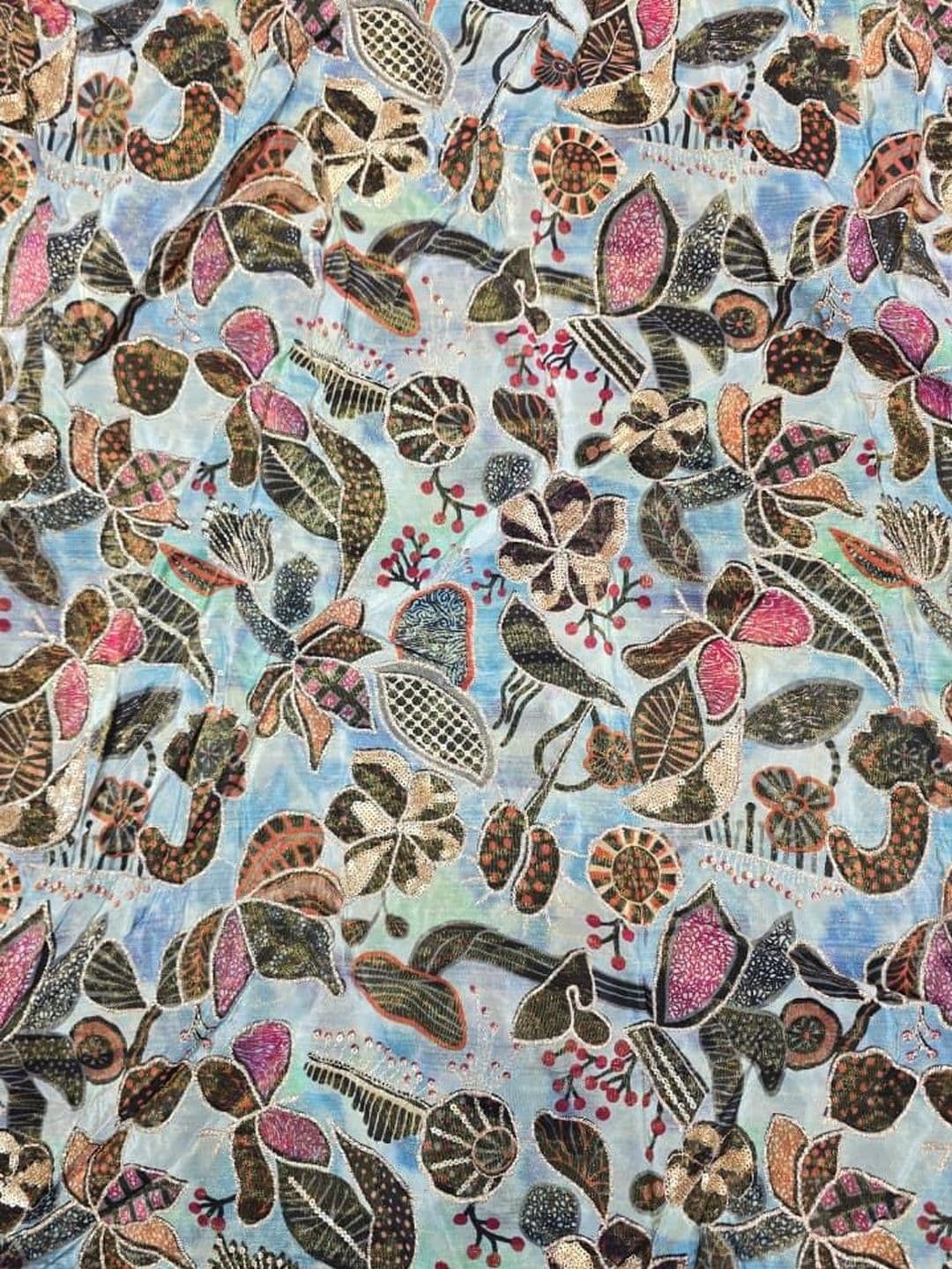 PRASAD POSITION PRINTS Embroidered Viscose Rayon Unstitched Dress Material - view 1