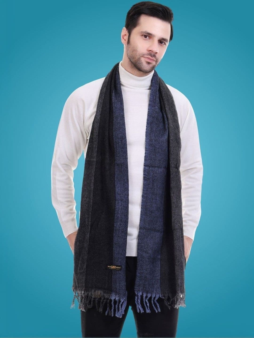 Pick Ur Needs Men Patterned Merino Wool Mufflers - view 1