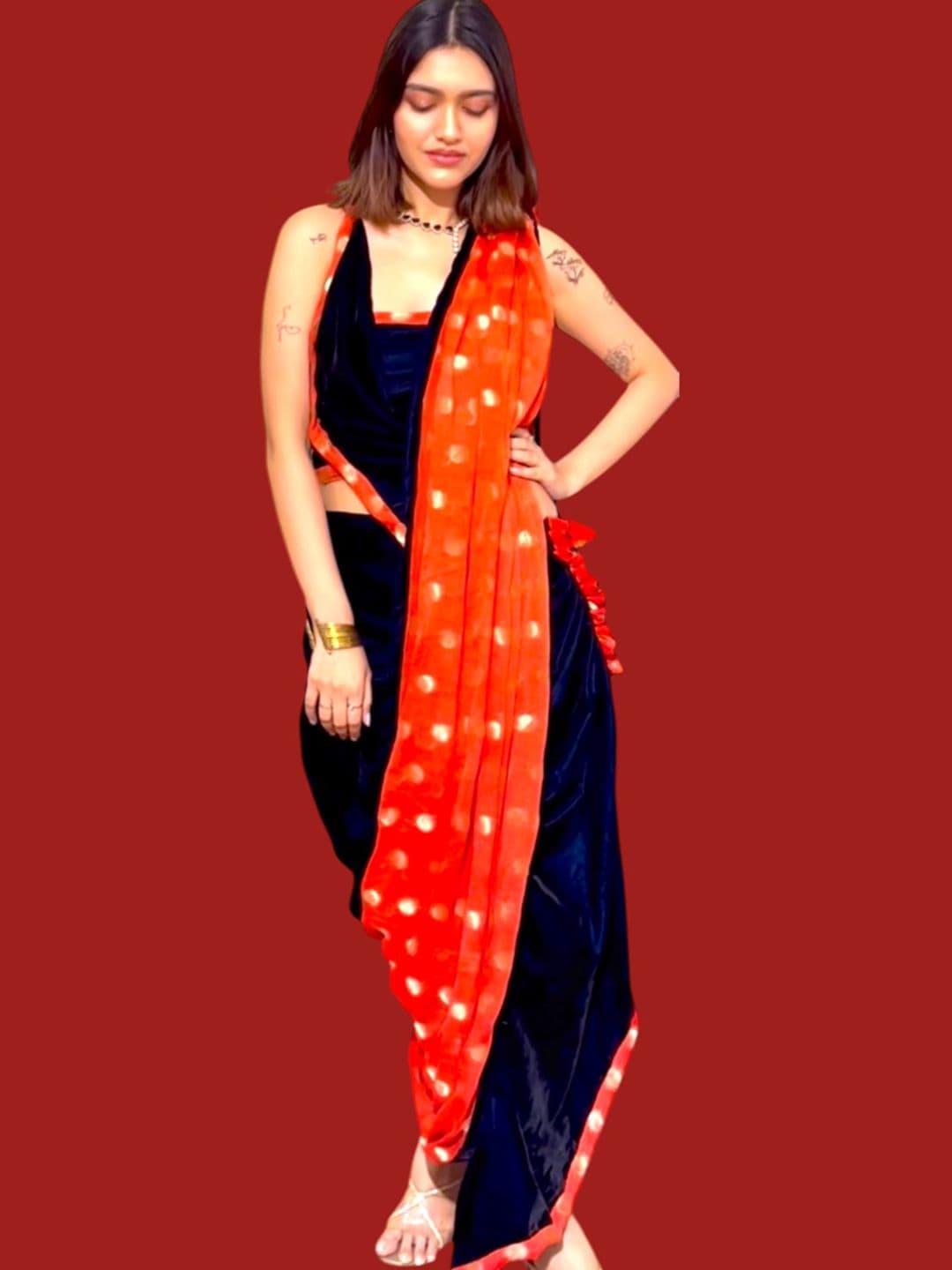 ANKEETA ENTERPRISE Printed Ready to Wear Lehenga & Blouse With Dupatta - view 1