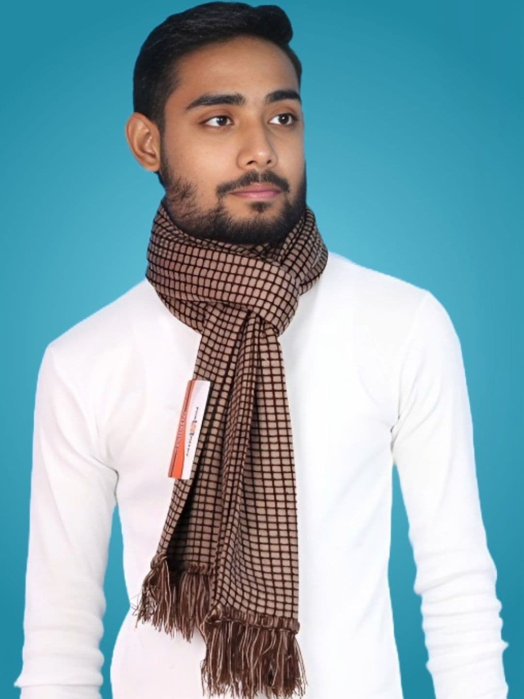 Pick Ur Needs Men Checked Merino Wool Mufflers - view 1