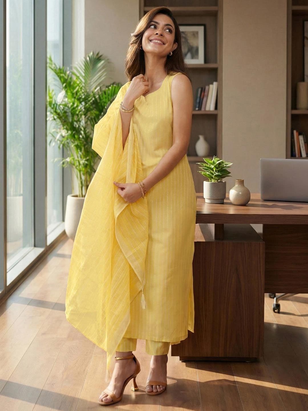 Gerua By Libas Women Regular Kurta with Palazzos & With Dupatta - view 1