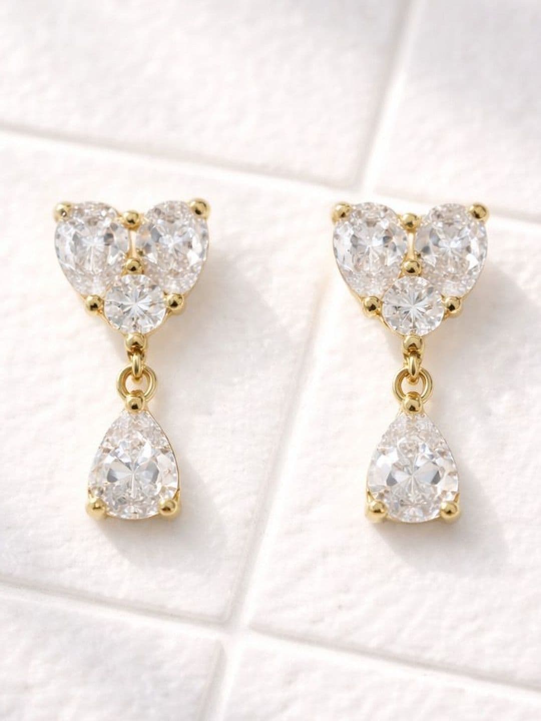 Anouk Heart Shaped Drop Earrings - view 1