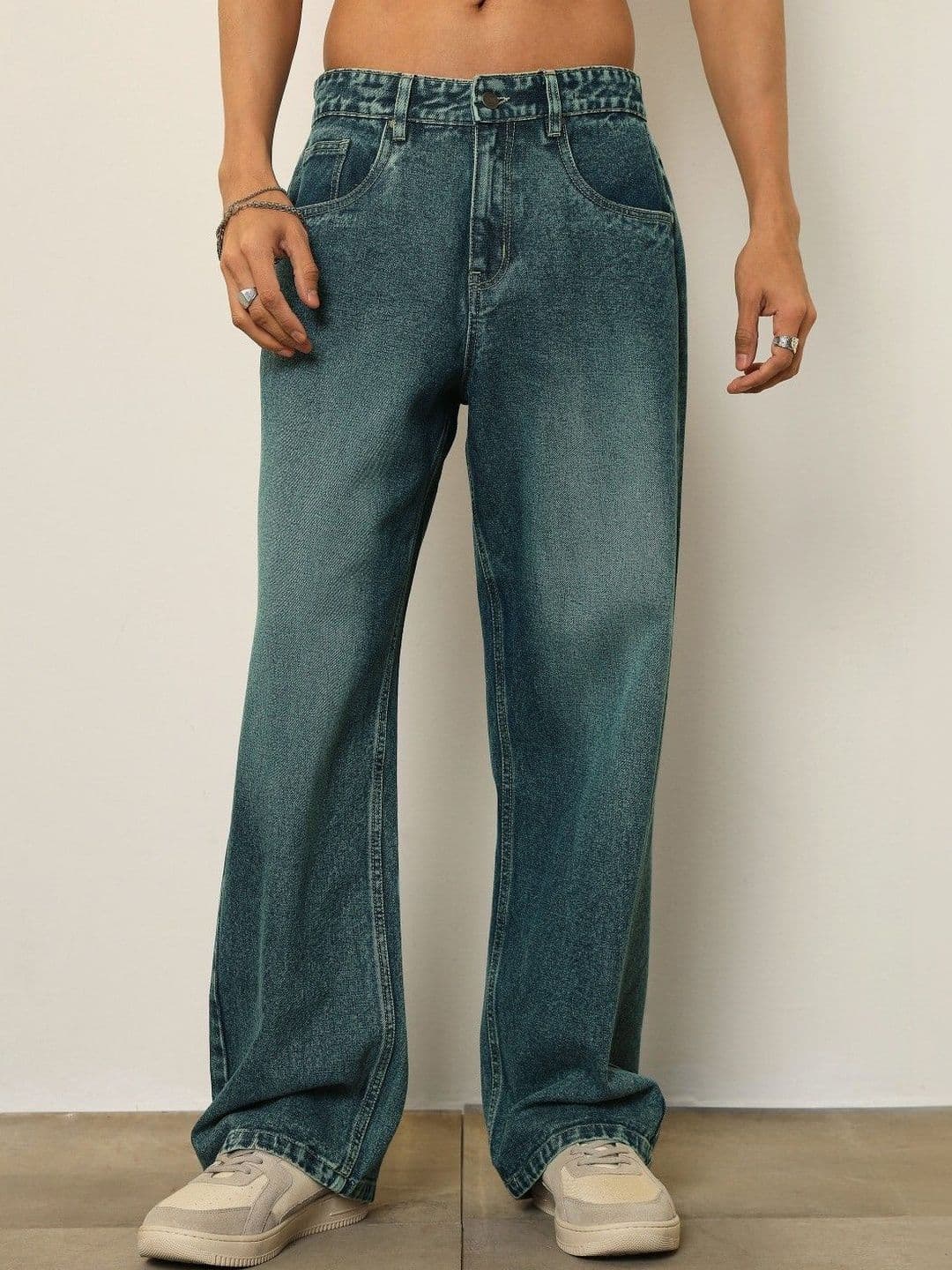 MASCLN SASSAFRAS Men Regular Fit Mid-Rise Light Fade Bleached Jeans - view 1