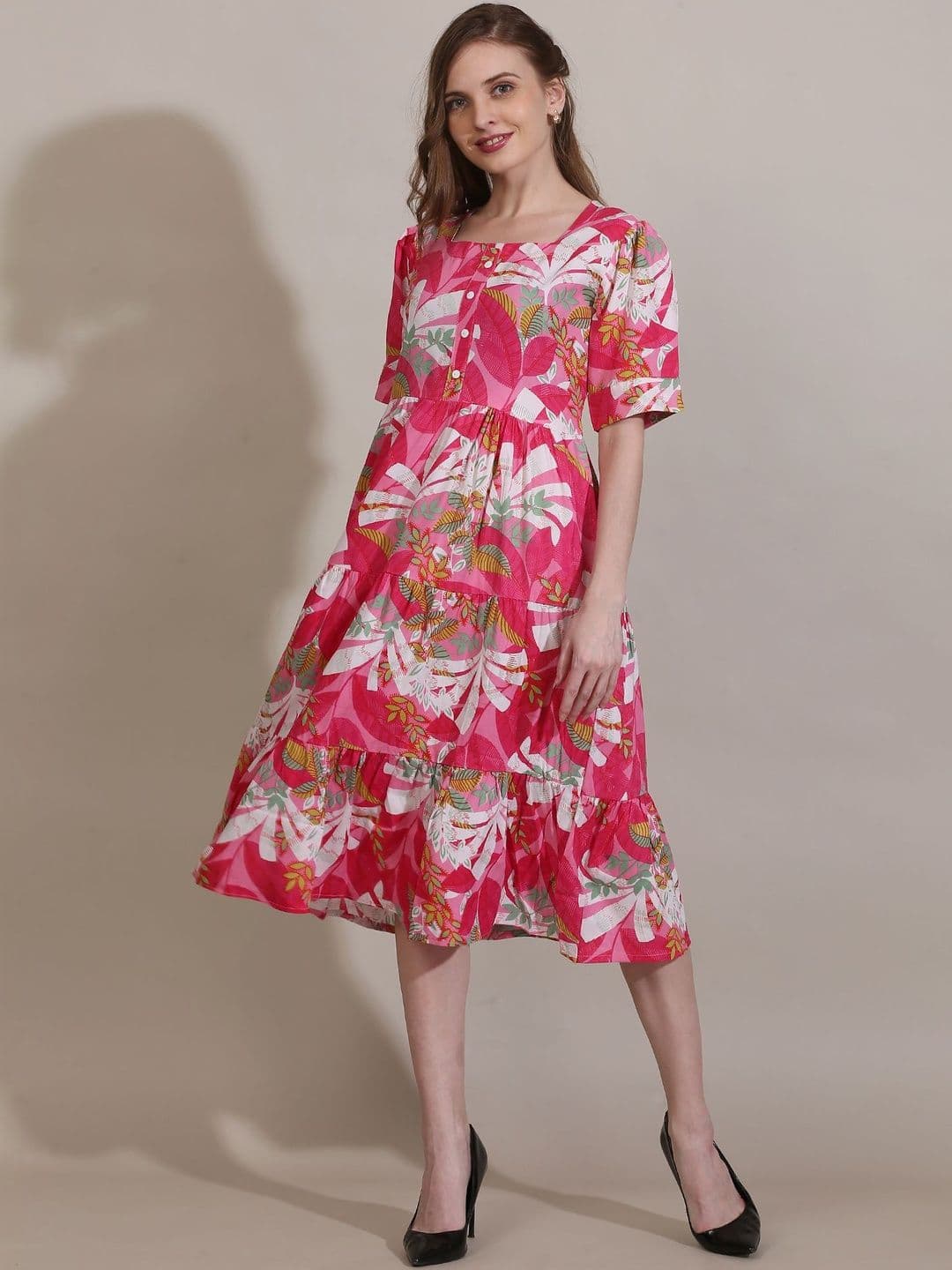 HERE&NOW Women Floral Printed Floral Kurta - view 1