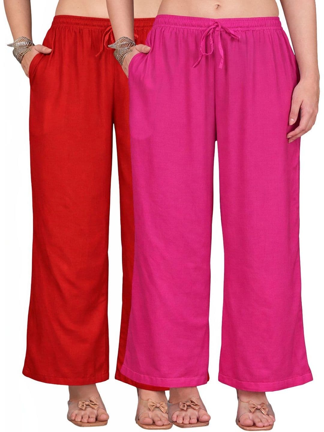 KALINI Women Knitted Ethnic Palazzos - view 1