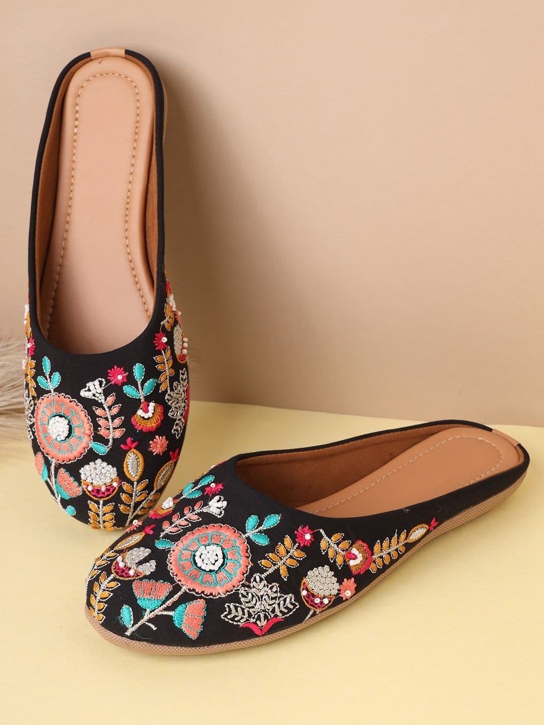 Anouk Women Embellished Party Mules with Embroidered Flats - view 1